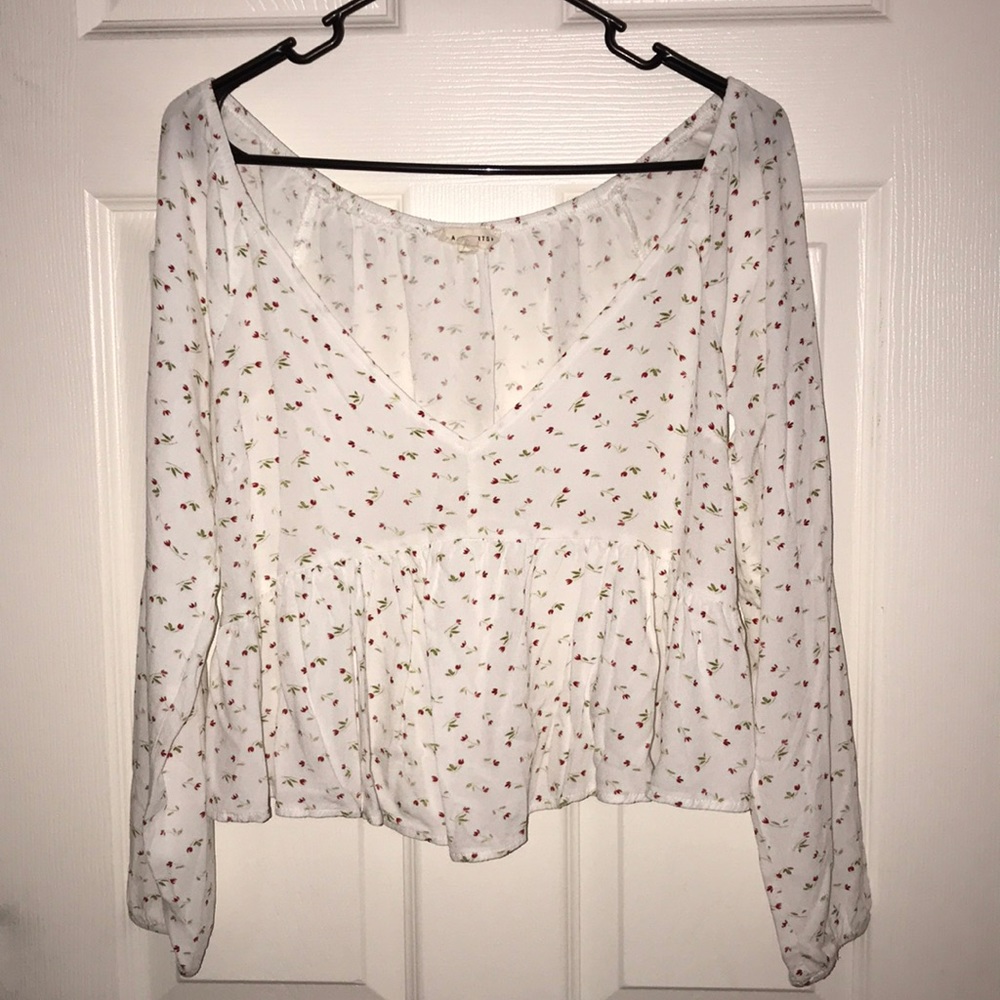 LA Hearts Deep V Neck Blouse